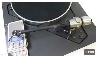 Syrinx PU3 hi-fi tonearm set up the tracking weight, azimuth, anti-skate bias